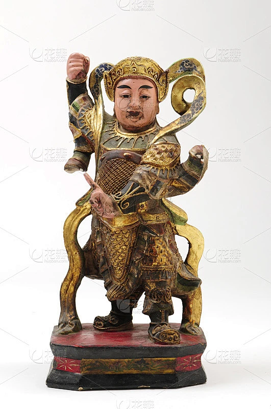 唐代传说中中国传统门神的仿古雕像素材-花瓣网