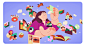 family Love ai Character design  Character school plants editorial kids memories