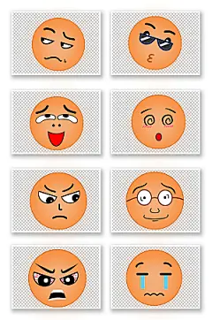 创意表情笑脸表情包免抠时尚插画