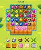 casual Digital Art  game game design  match3 mobile game UI