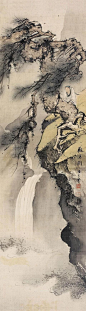 陈少梅山水画《观瀑图》