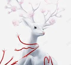 卡通手绘梦幻白色麋鹿高清素材 页面 设计图片 免费下载 页面网页 平面电商 创意素材 png素材