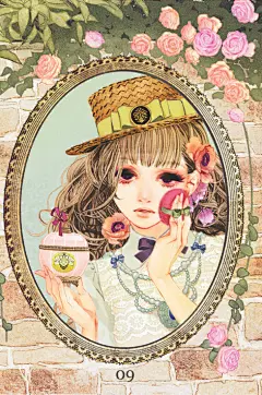 日本卡通女纸 插画 