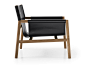 Tanned leather armchair with armrests PABLO by B&B Italia