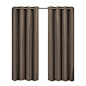 Royal Tradition - Gulfport Faux Linen Blackout Window Curtain Panels, Taupe, 52"x96" - Gulfport Faux Linen Blackout Weave Grommet Window Curtain Panels (Single)