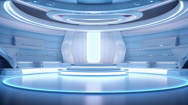 helloworld_Light_blue_and_white_stage_with_technical_background ...