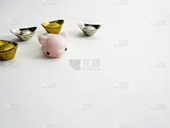 猪,符号,2019,康乃馨,新年前夕,可爱的,传统,商务,贺卡,圣诞装饰物