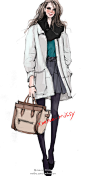 11215860360a9c1aafl、插画、时尚、手绘、服饰、女人、潮流、街拍、手绘时装、Hand painted fashion