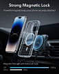 Amazon.com: ESR Magnetic Wireless Mount Charger with CryoBoost (HaloLock), Compatible with MagSafe Car Charger, Car Accessories for iPhone 14/13/12 Series, Fast Charging, Phone Cooling Charger, Frosted Onyx : 手机和配件