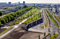 Roofpark Vierhavenstrip, by Buro Sant en Co with the municipality of Rotterdam, in Rotterdam, Netherlands.