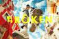 碎玻璃碎片照片效果人像图像修图PS特效滤镜插件样机模板 Broken Glass Pieces Photo Effect