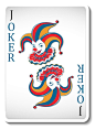 Free vector joker playing card isolated