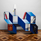 Charles Kalpakian, rocky, 三维, 不锈钢, 书架, 家具设计, 视错觉, 设计