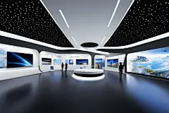 智能技术现代科技展厅摄影图