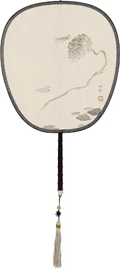 莲蓬蜻蜓-明月清风—名家宫扇专场-雅昌拍卖