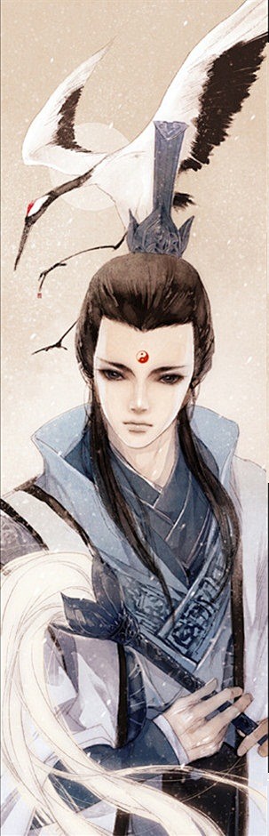 古风插画美男 纯阳 吕祖，插画师：伊吹五...