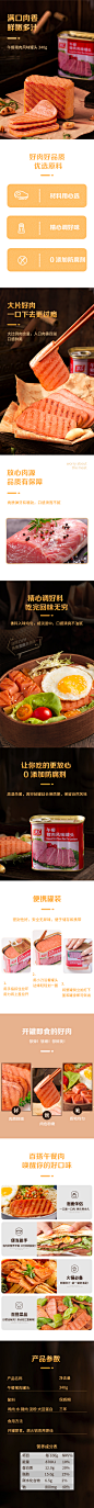 午餐猪肉罐头详情页