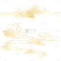 中国风通用金边古风透明祥云元素素材