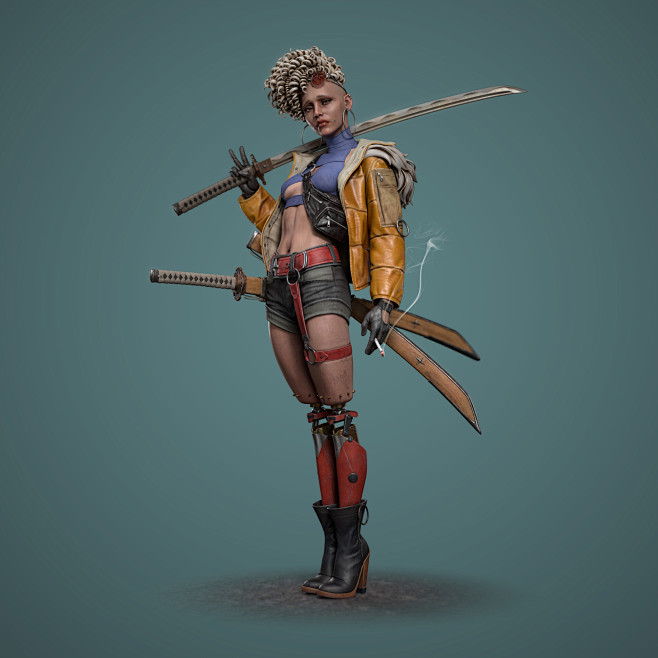 废墟女战士