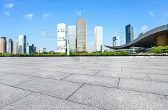 空旷的广场楼层和现代城市商业建筑