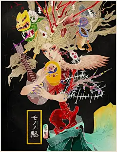怪～化猫～ 卖药郎 同人图 插画 壁纸 | 怪化猫-胭脂骨 | 半次元-第一中文COS绘画小说社区