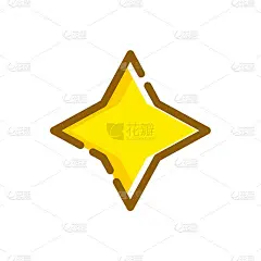 孤立卡哇伊星在平面线性风格。