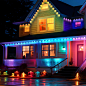 SIFWEX Permanent Outdoor Lights with App & Remote, RGB+IC Smart Eaves Lights IP68 Waterproof, Year-Round House Roof Outdoor Lighting for Halloween, Christmas, Holiday, Party, 30LEDs, 50ft, Extendable - Amazon.com