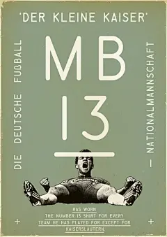 一套不错复古的足球明星海报设计（部分一）_大声设计