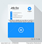 H Letter logo Minimal Corporate Business card