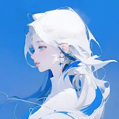 美少女战士头像 | 极简 | 蓝色清冷系少女