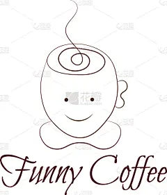 funny coffee shop hand draw logo design graphic