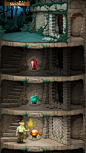 Mayan Temple玛雅神庙游戏手机界面设计，来源自黄蜂网http://woofeng.cn/ #采集大赛##游戏##APP##UI#
