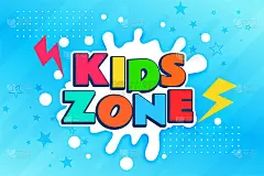 儿童区色彩缤纷的横幅设计