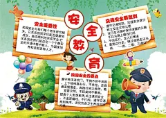 校园安全教育交通安全教育小报手抄报