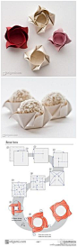 Origami rose box