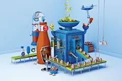 【审美练习 | 3D插画】来自伦敦的设计师兼插画师 Matt Wood 擅长3D插画，排版和动画。他的作品大胆有趣，色彩丰富，在他的作品中更加关注一些简​​单的想法和思考。（O网页链接）#设计秀# ​​​​