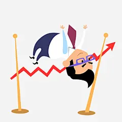 卡通跳高的男人图高清素材 上班族 卡通 商务 帅气的 白领 红色箭头 西装 跳高 免抠png 设计图片 免费下载