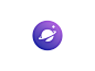 Unused Planet Concept brand icon symbol mark orbit space planet astro