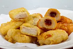 脆皮鸡块炸了。