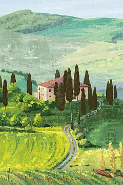 Image may contain: painting, grass and drawing