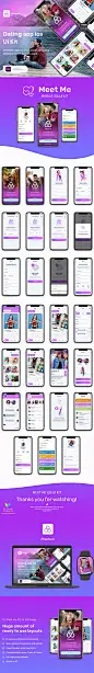 #APP模板#
相亲约会社交匹配个人资料录入聊天附近app ui源文件 xd模板