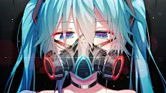 Vocaloid 初音未来戴着防毒面具壁纸