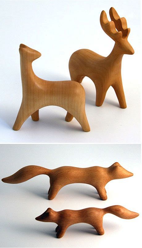 Wood animals at Romp...