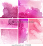 stock photo : Set of watercolor abstract hand painted backgrounds