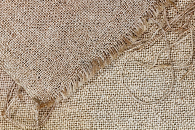 粗麻布，纺织品特写