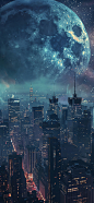 城市星空夜景壁纸