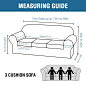 Amazon.com: H.VERSAILTEX 4 Piece Stretch Couch Covers for 3 Cushion Couch Sofa Furniture Slipcovers Feature Upgraded Thicker Jacquard Fabric (Sofa, Ivory) : Home & Kitchen