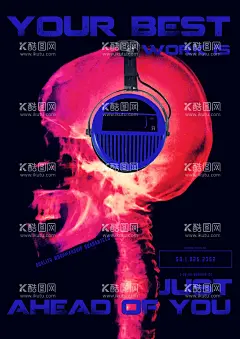 创意海报  - 源文件下载【酷图网】海报,招贴,创意,文字,视觉,设计,黑色,骨头,