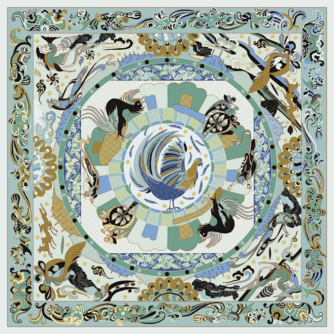 丝巾稿 90x90cm | 鲁奇舫 - ...