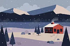 冬天背景  【酷图网】冬天背景,冬日背景,冬日风景,下雪,雪地,寒冷,梦幻,冬天壁纸,景色,自然季节,冬季,插图,冰天雪地,手绘,卡通,风景地形,